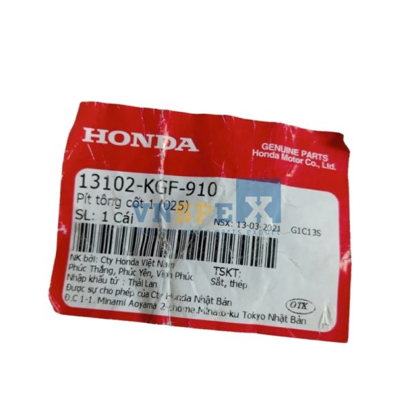 Pít tông cốt 1 (025) HONDA SH (Mã: 13102KGF910) - Hình ảnh 3