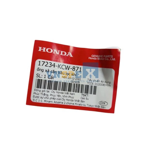 ống xả cặn bầu lọc khí HONDA FUTURE,LEAD,SPACY,WAVE (Mã: 17234KCW871) - Hình ảnh 3