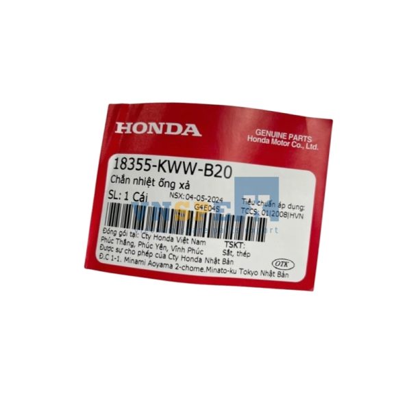 Chắn nhiệt ống xả HONDA WAVE (Mã: 18355KWWB20) - Hình ảnh 3