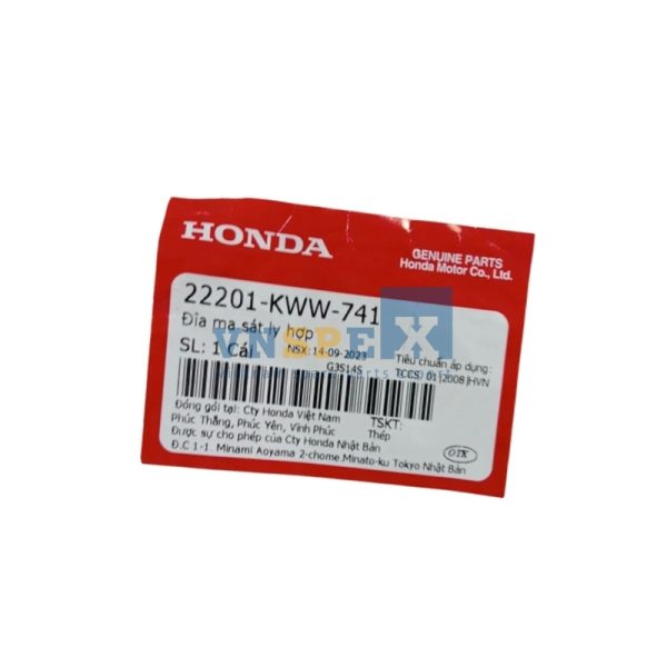 Đĩa ma sát ly hợp HONDA WAVE (Mã: 22201KWW741) - Hình ảnh 3