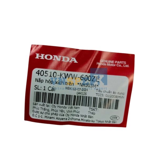 Nắp hộp xích trên *NH303M* HONDA WAVE (Mã: 40510KWW600ZE) - Hình ảnh 3