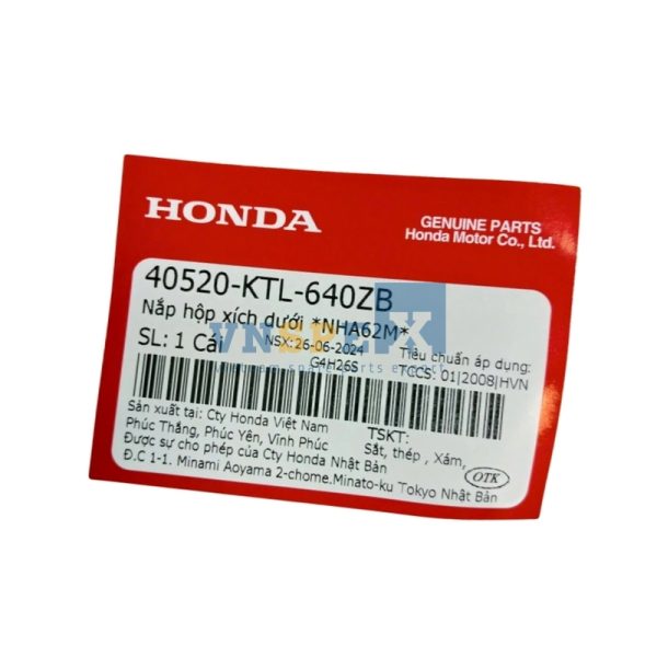 Nắp hộp xích dưới *NHA62M* HONDA WAVE (Mã: 40520KTL640ZB) - Hình ảnh 3