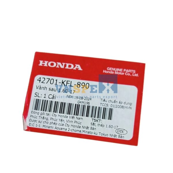 Vành sau 1.60-17 HONDA FUTURE,WAVE (Mã: 42701KFL890) - Hình ảnh 3