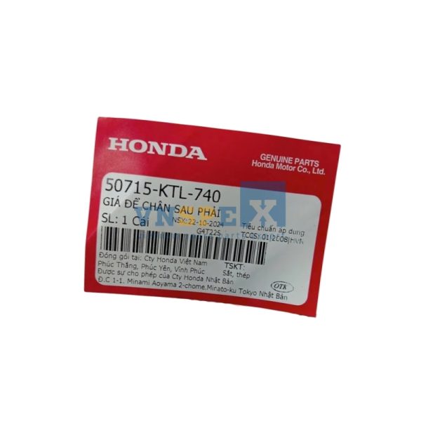 GIÁ ĐỂ CHÂN SAU PHẢI HONDA WAVE (Mã: 50715KTL740) - Hình ảnh 3