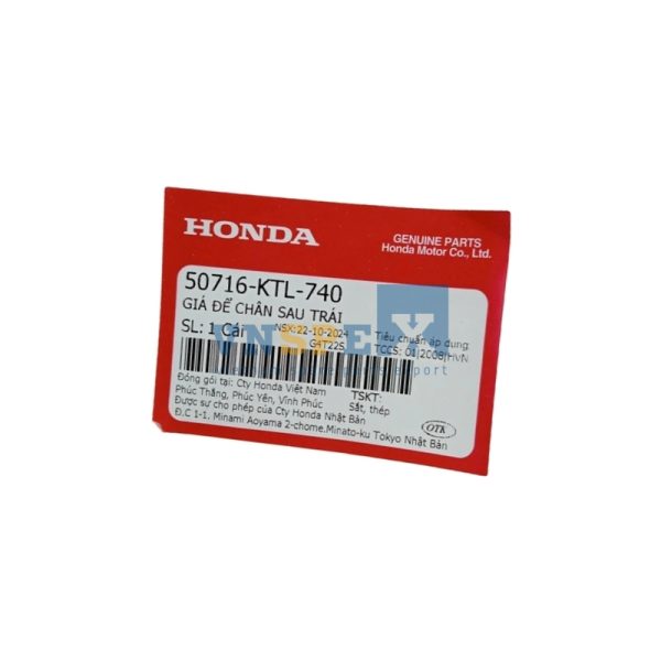 GIÁ ĐỂ CHÂN SAU TRÁI HONDA WAVE (Mã: 50716KTL740) - Hình ảnh 3