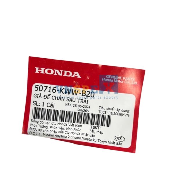 GIÁ ĐỂ CHÂN SAU TRÁI HONDA WAVE (Mã: 50716KWWB20) - Hình ảnh 3