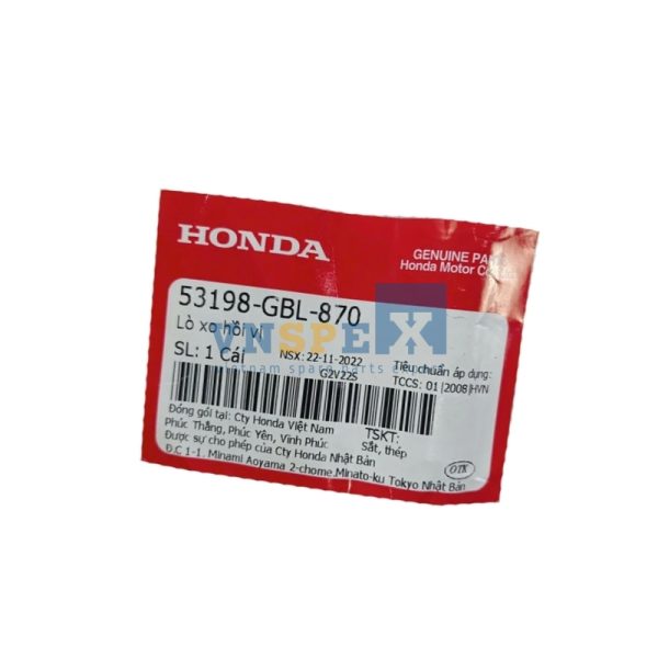 Lò xo hồi vị HONDA AIR BLADE,CLICK,LEAD (Mã: 53198GBL870) - Hình ảnh 3