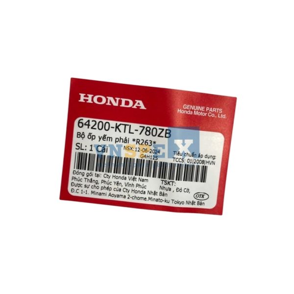 Bộ ốp yếm phải *R263* HONDA WAVE (Mã: 64200KTL780ZB) - Hình ảnh 3