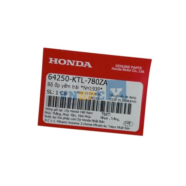 Bộ ốp yếm trái *NH193P* HONDA WAVE (Mã: 64250KTL780ZA) - Hình ảnh 3