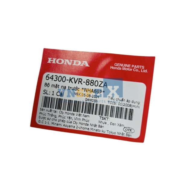 Bộ mặt nạ trước *NHA69P* HONDA WAVE (Mã: 64300KVR880ZA) - Hình ảnh 3