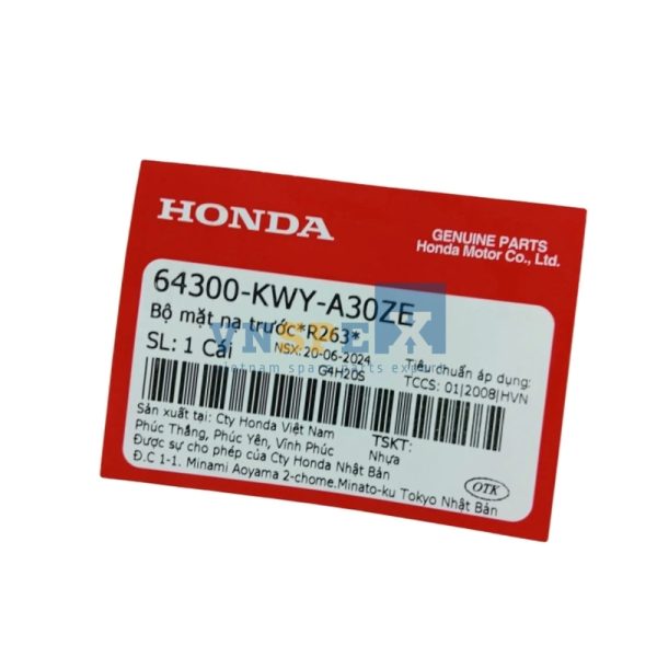 Bộ mặt nạ trước*R263* HONDA WAVE (Mã: 64300KWYA30ZE) - Hình ảnh 3