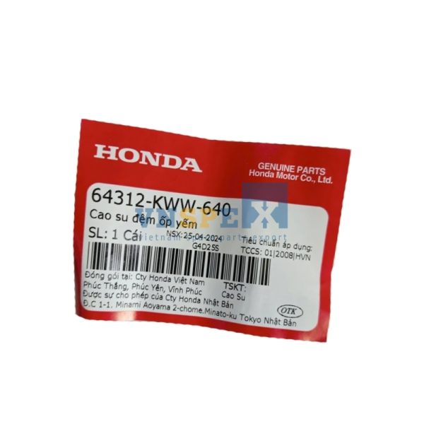 Cao su đệm ốp yếm HONDA WAVE, BLADE (Mã: 64312KWW640) - Hình ảnh 3