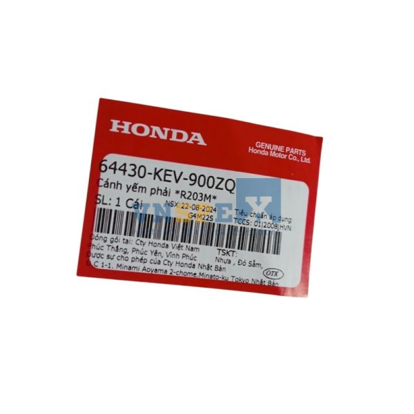 Cánh yếm phải *R203M* HONDA WAVE (Mã: 64430KEV900ZQ) - Hình ảnh 3