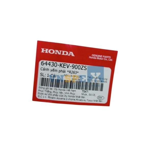 Cánh yếm phải *R263* HONDA WAVE (Mã: 64430KEV900ZS) - Hình ảnh 3