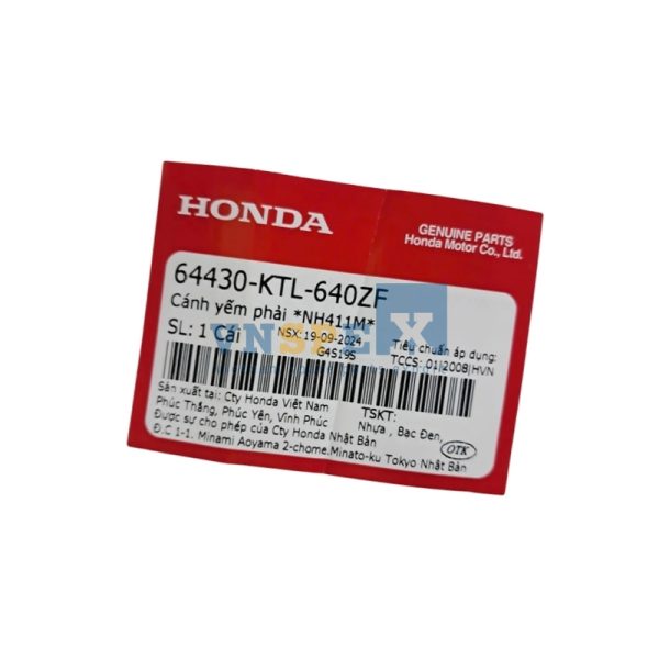 Cánh yếm phải *NH411M* HONDA WAVE (Mã: 64430KTL640ZF) - Hình ảnh 3