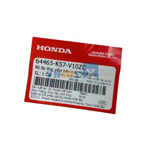 Bộ ốp ống yếm bên trái *NHB25M* HONDA WAVE, BLADE (Mã: 64465K57V10ZC) - Hình ảnh 3