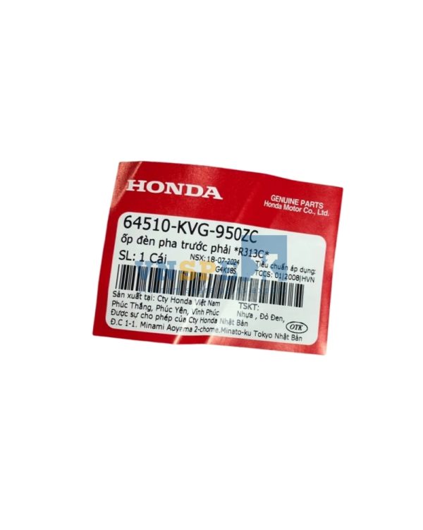 ốp đèn pha trước phải *R313C* HONDA AIR BLADE (Mã: 64510KVG950ZC) - Hình ảnh 3