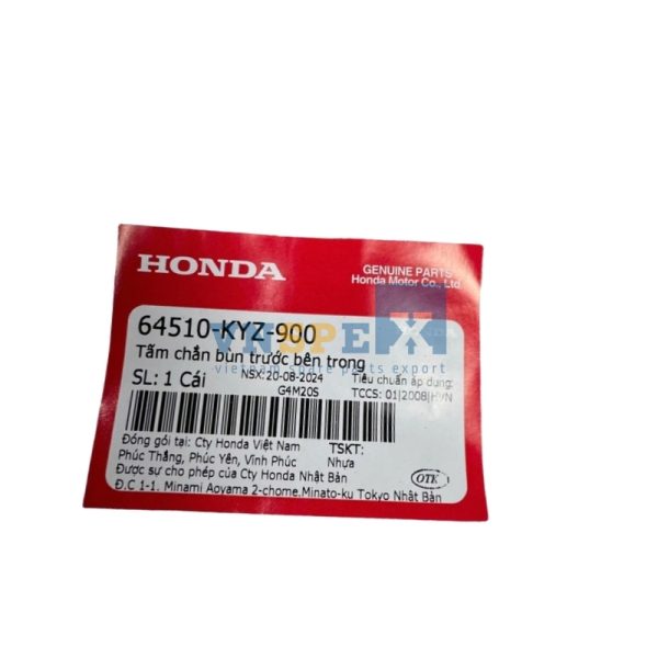 Tấm chắn bùn trước bên trong HONDA FUTURE (Mã: 64510KYZ900) - Hình ảnh 3