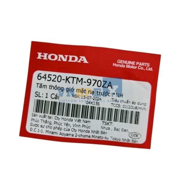 Tấm thông gió mặt nạ trước *NH HONDA FUTURE (Mã: 64520KTM970ZA) - Hình ảnh 3