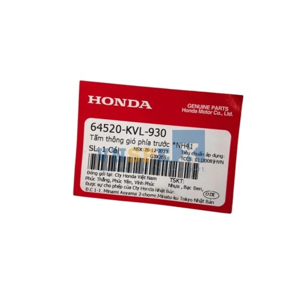 Tấm thông gió phía trước *NH41 HONDA FUTURE (Mã: 64520KVL930) - Hình ảnh 3