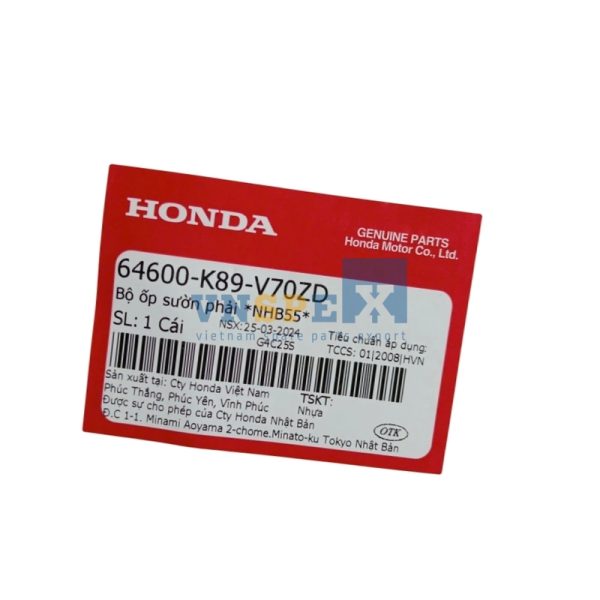 Bộ ốp sườn phải *NHB55* HONDA WAVE (Mã: 64600K89V70ZD) - Hình ảnh 3