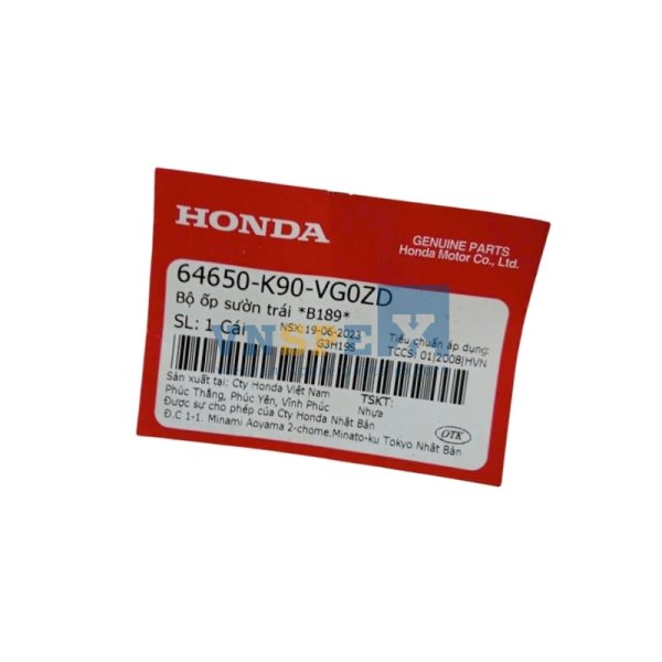 Bộ ốp sườn trái *B189* HONDA WAVE, BLADE (Mã: 64650K90VG0ZD) - Hình ảnh 3