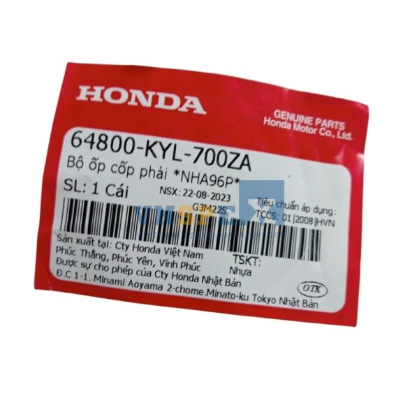 Bộ ốp cốp phải *NHA96P* HONDA FUTURE (Mã: 64800KYL700ZA) - Hình ảnh 3