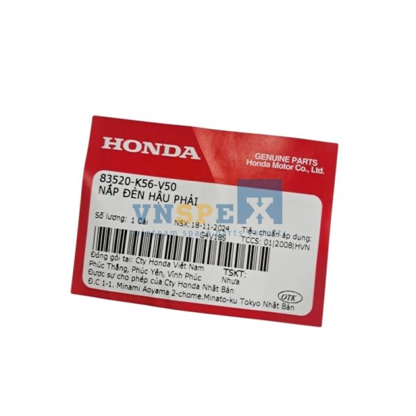 Nắp đèn hậu phải HONDA WINNER (Mã: 83520K56V50) - Hình ảnh 3