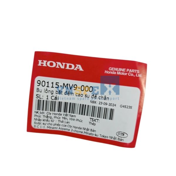 Bu lông bắt đệm cao su để chân HONDA MSX 125 (Mã: 90115MV9000) - Hình ảnh 3