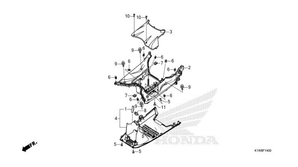 F-14 | SÀN ĐỂ CHÂN | SH 350 (2023) (CATALOGUE PHỤ TÙNG)