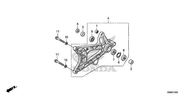 F-23 | CÀNG SAU | AIR BLADE 125 (CATALOGUE PHỤ TÙNG)