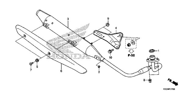 F-27 | ỐNG XẢ | SUPER CUB C125 (CATALOGUE PHỤ TÙNG)