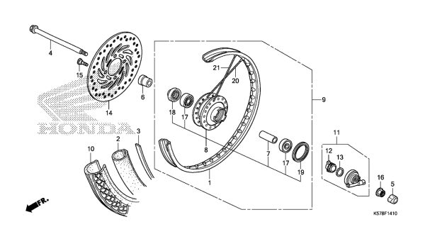 F14-10 | BÁNH TRƯỚC (AFS110MS) | BLADE 110 (CATALOGUE PHỤ TÙNG)